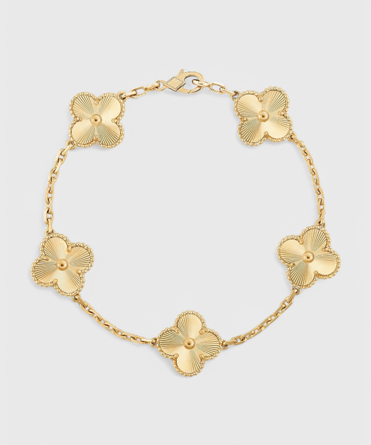Bracelet – Motif trèfle doré