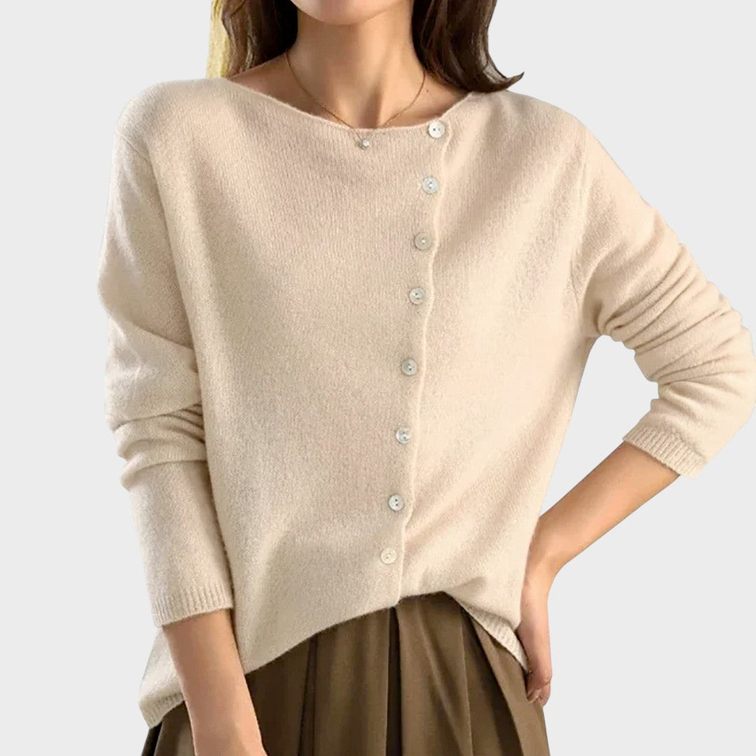 Vest "Vera" – Gebreid met Knopen