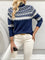 Trui "Ella" – Geometrisch Blauw