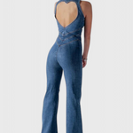 Denim Jumpsuit "Valerie" – Hartvormige Rug