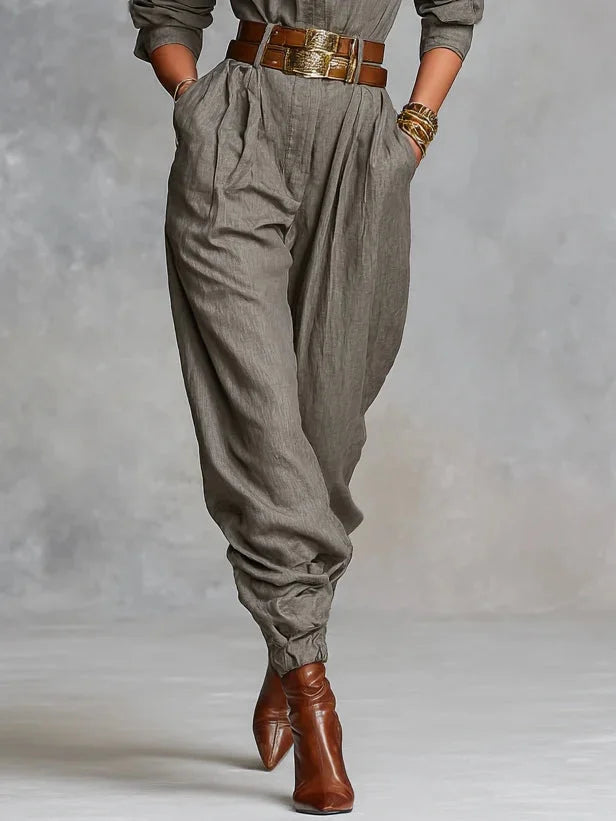Jumpsuit "Magda" – Lange Mouwen & Hemdkraag