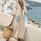 Robe Caftan "Lotte" – Style Riviera à rayures contrastées