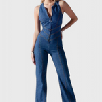 Denim Jumpsuit "Valerie" – Hartvormige Rug