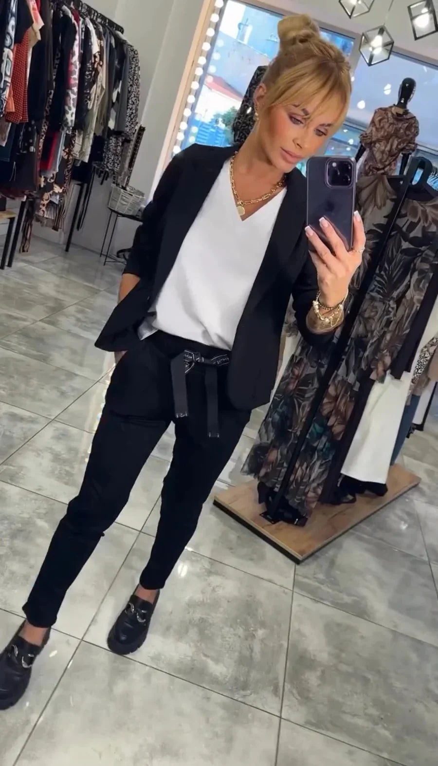 Ensemble "Adriana" – Blazer souple & pantalon