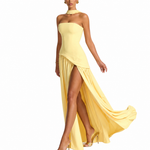 Robe longue asymétrique "Anna" – Avec écharpe