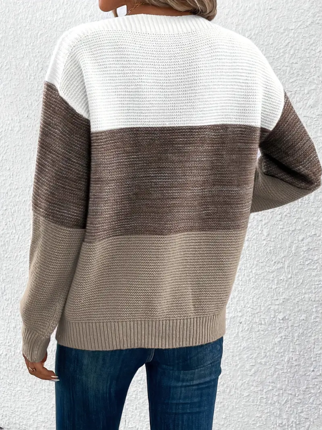 Pull "Sophie" – Manches Longues & Épaules Tombantes