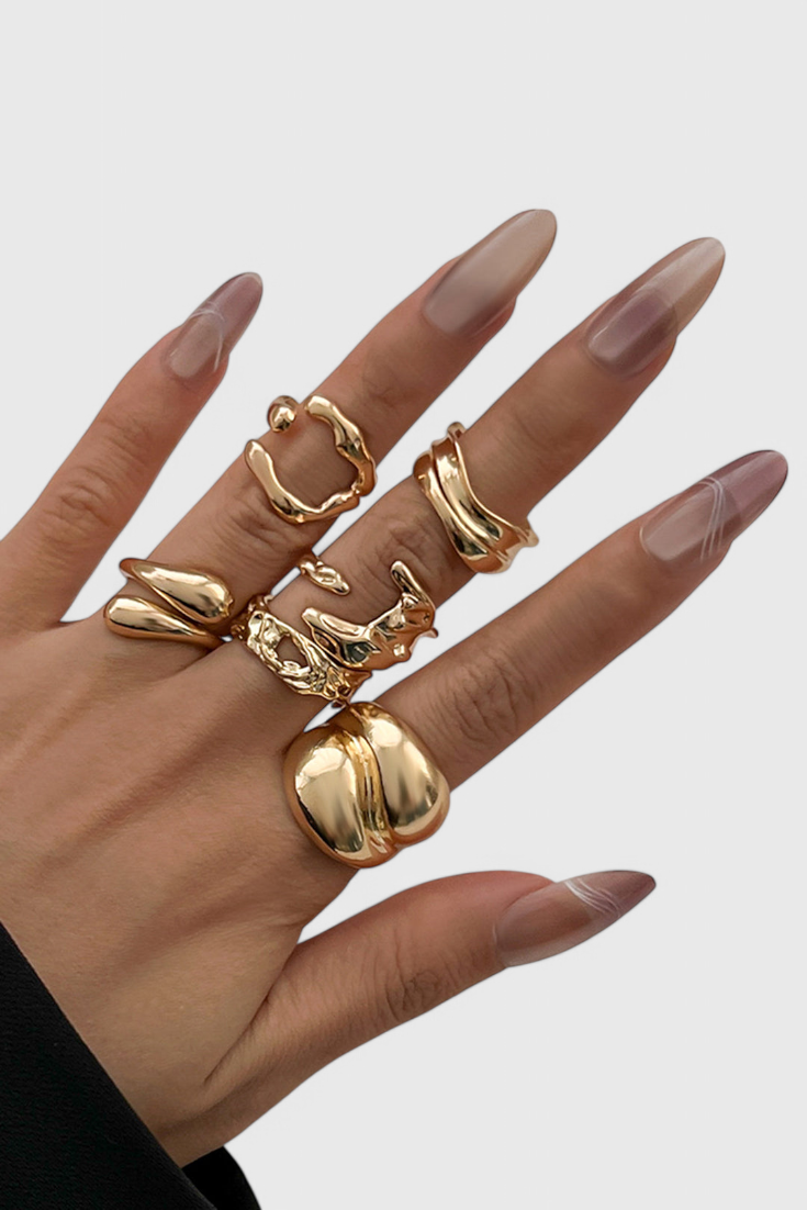 Bague – Design irrégulier superposé