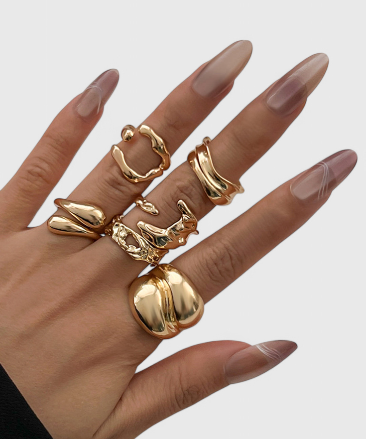 Bague – Design irrégulier superposé