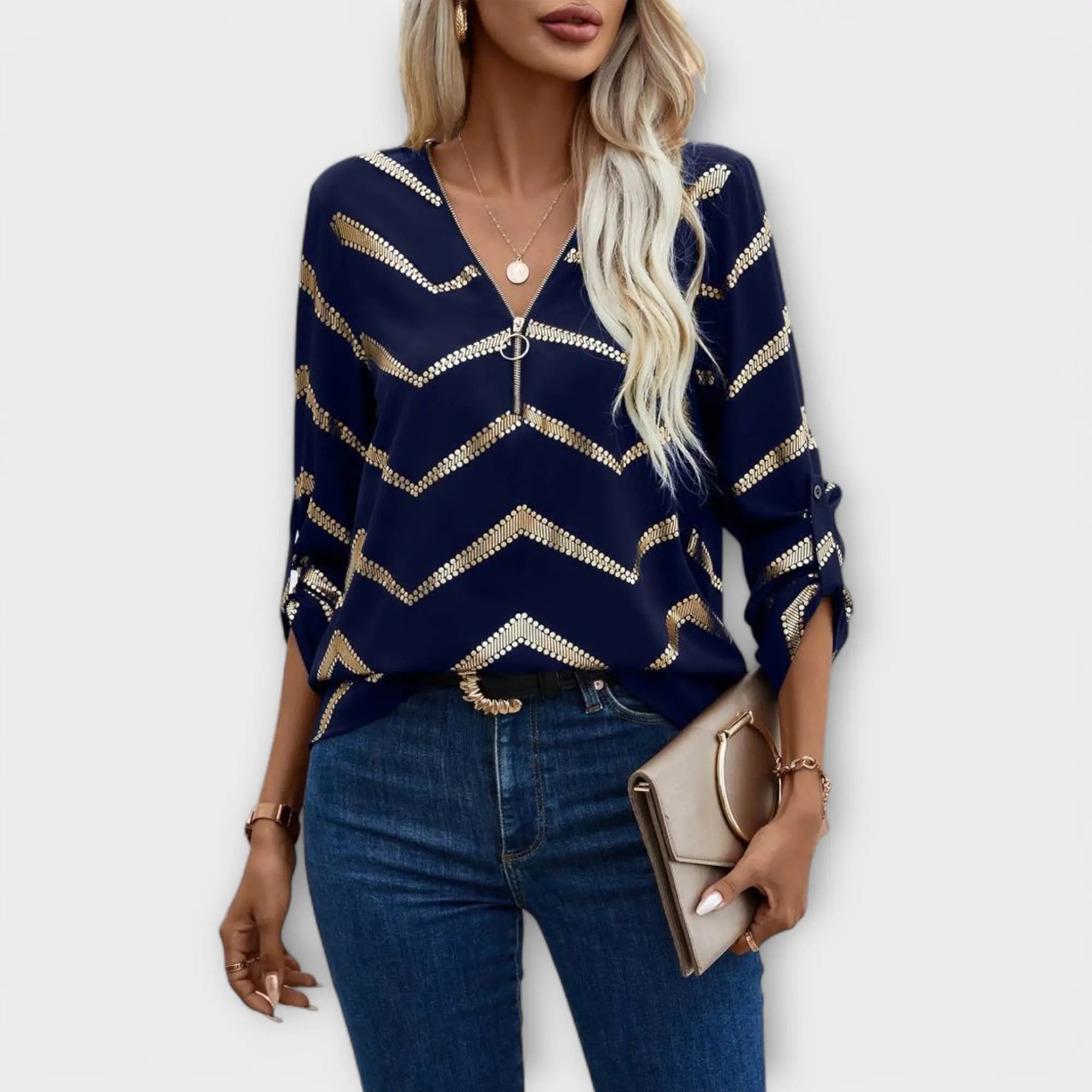 Blouse "Johanna" – Halve Rits