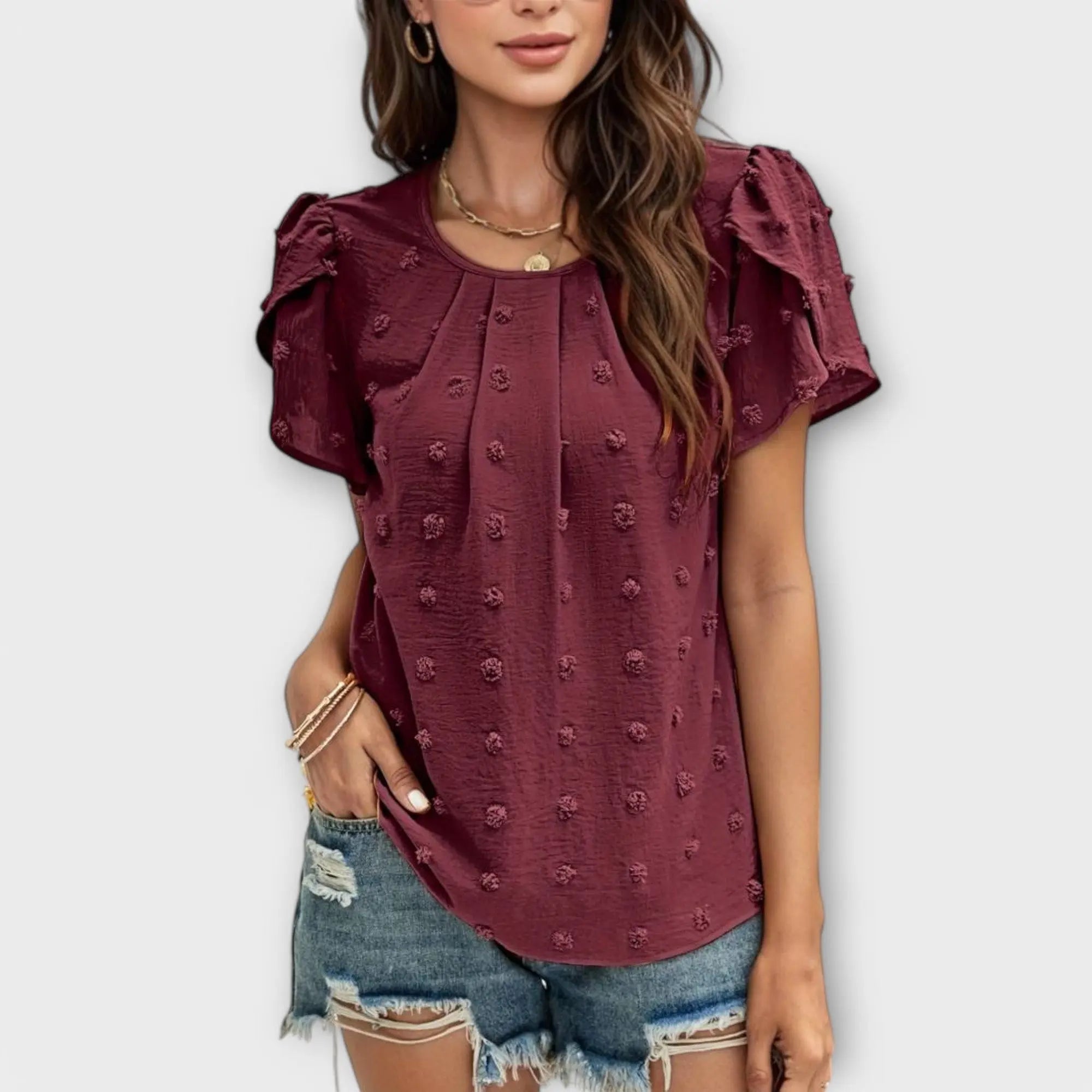 Blouse "Laura" – Plumetis Stippen