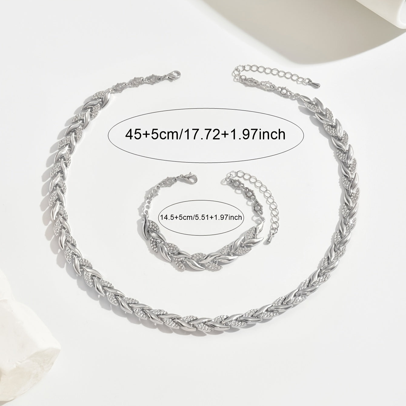 Parure "Lena" – Strass et cristal