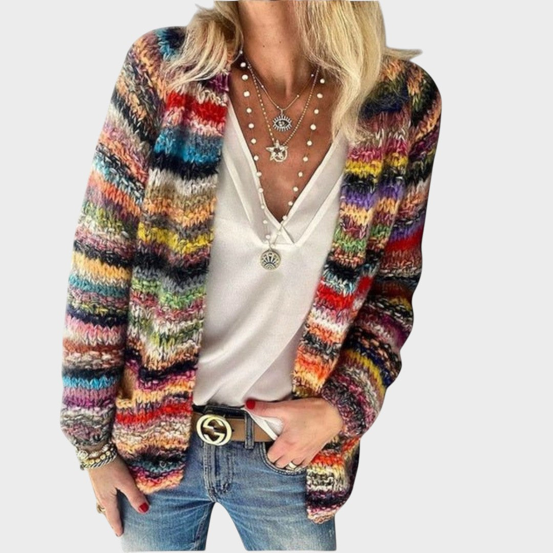 Cardigan "Julia" – Veelkleurig Gebreid