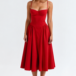 Robe midi "Martha" – Corsage structuré