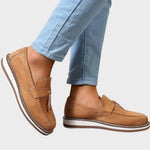 Mocassins "Halo" – Daim à pompons