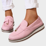 Mocassins "Halo" – Daim à pompons