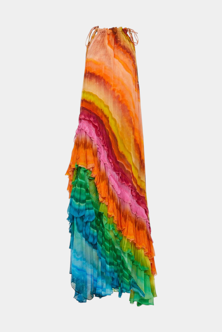 Robe Licou "Wilma" – Volants Tie-Dye