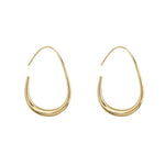 Boucles d'oreilles – Métal ovale