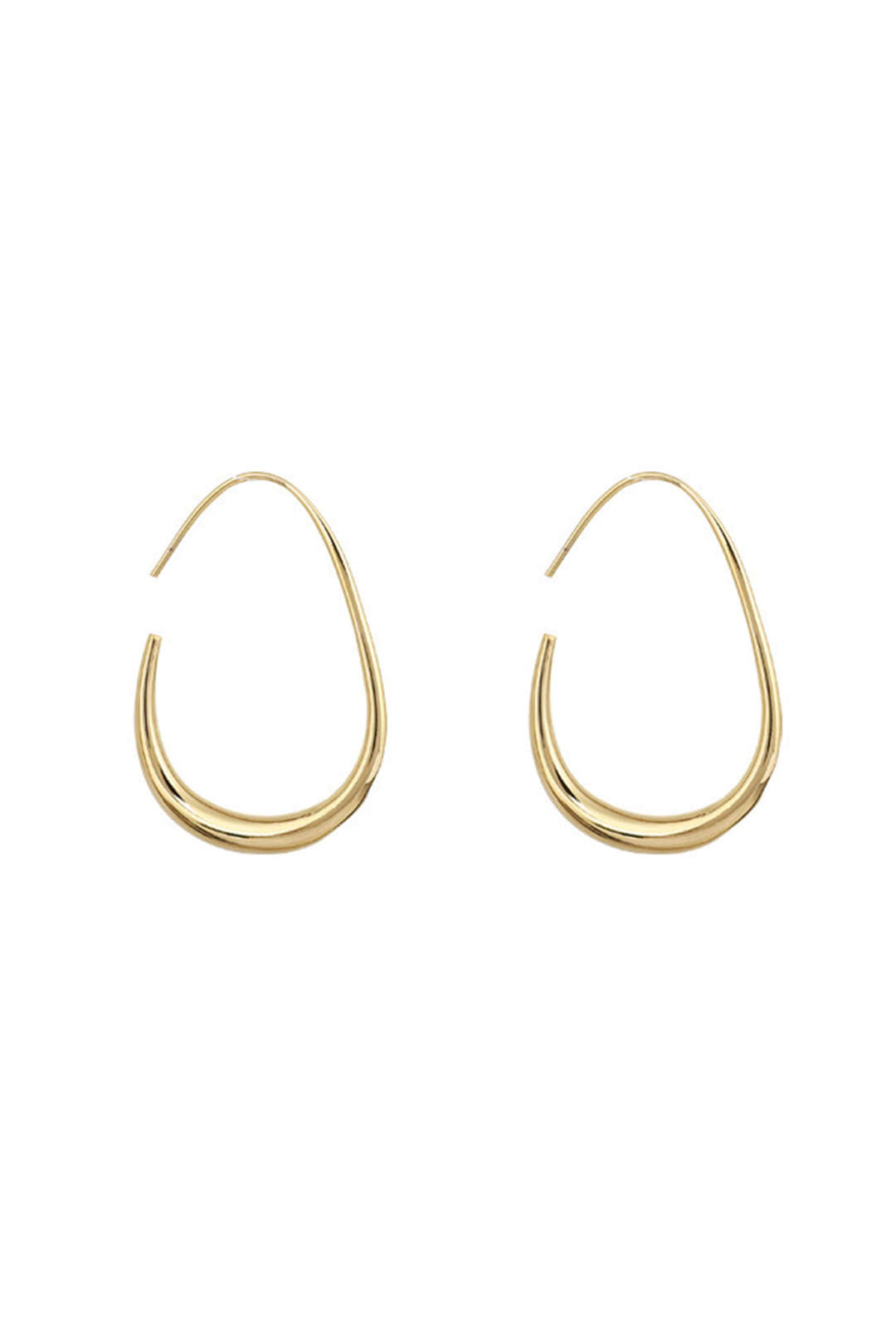 Boucles d'oreilles – Métal ovale