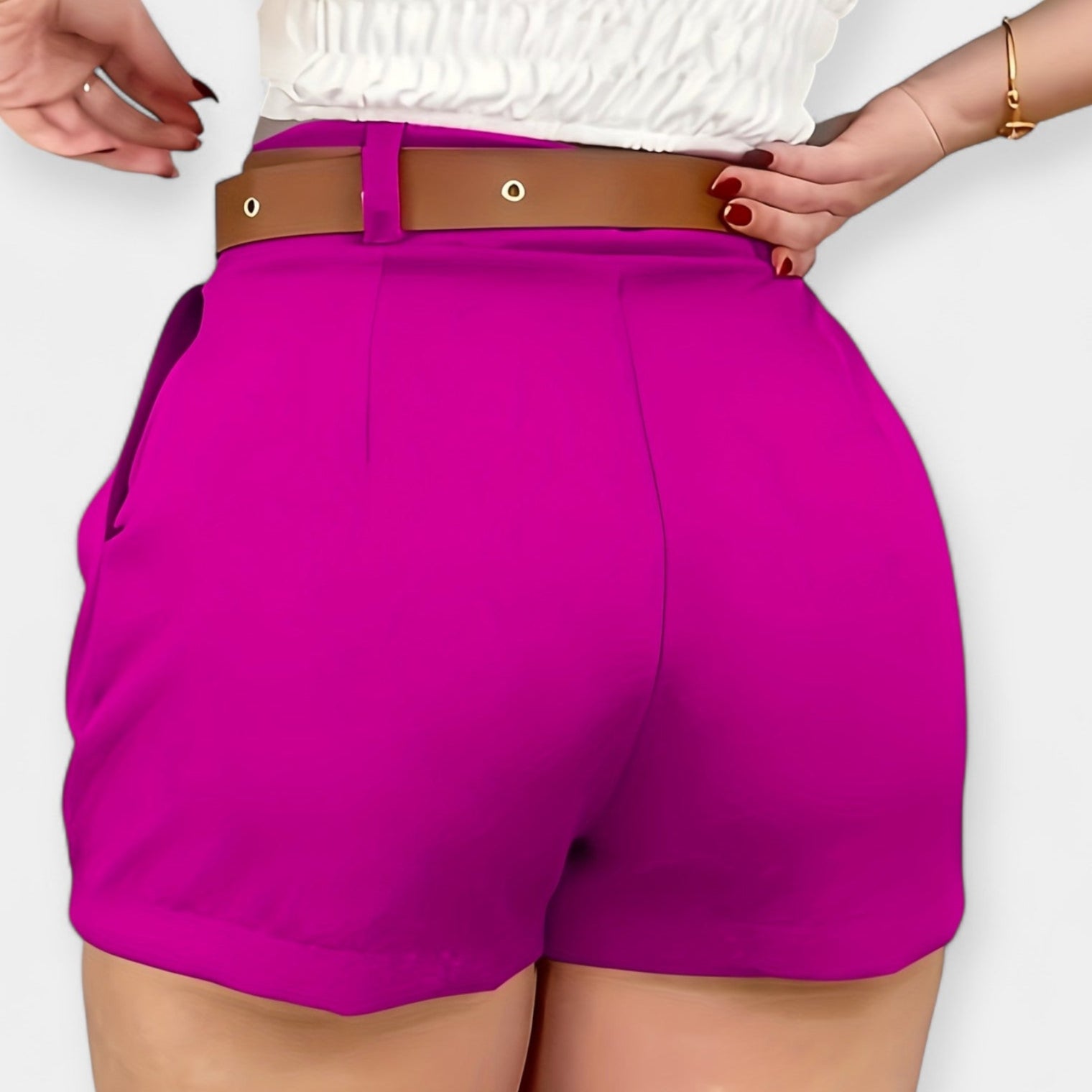 Plooishort met Hoge Taille
