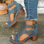 Blokhaksandalen "Bettina" – Laseruitsnijding