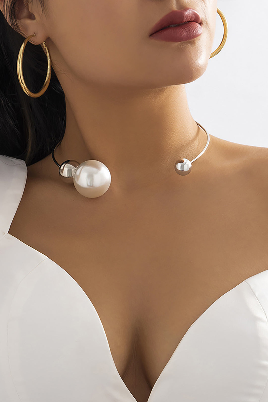 Collier – Perles métalliques