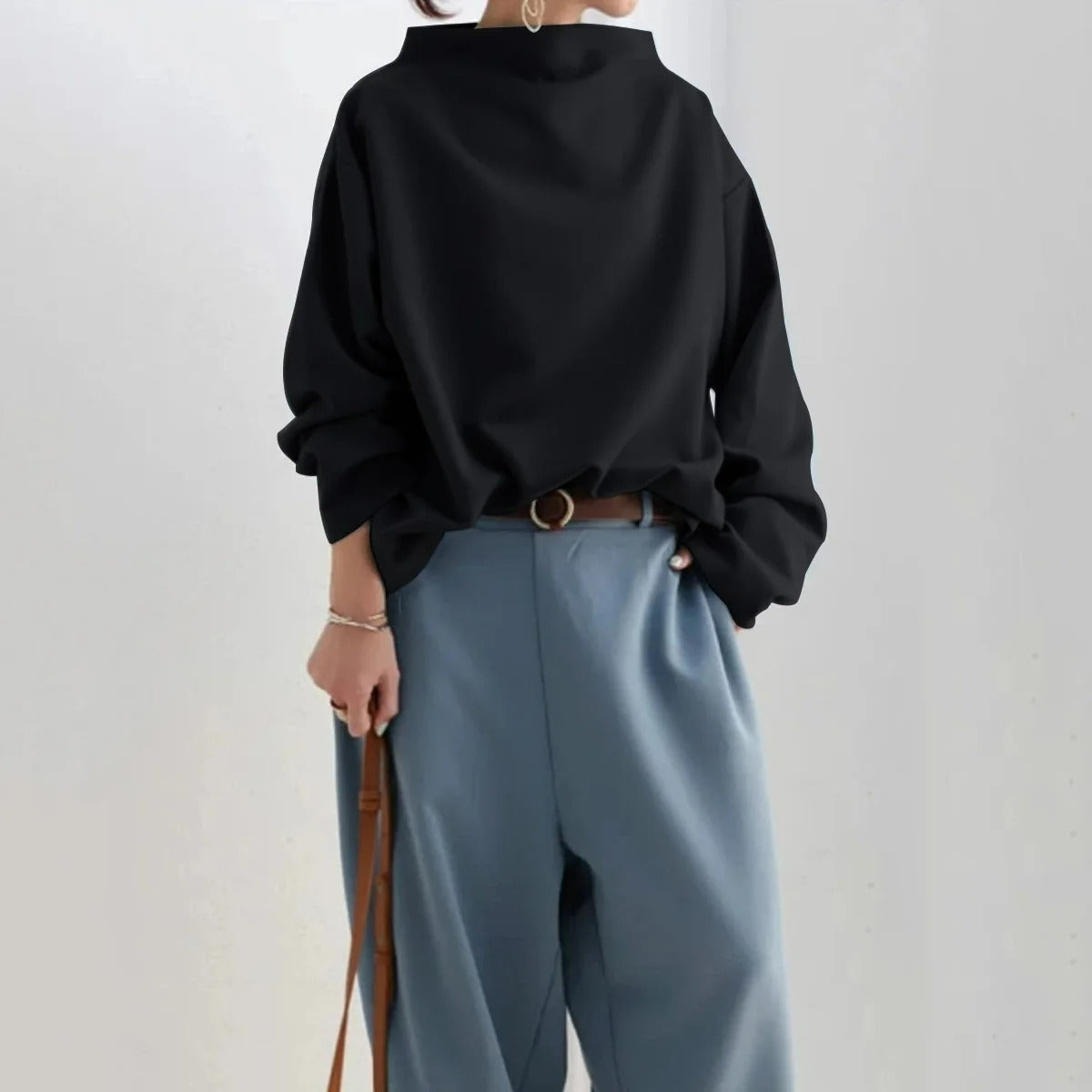 Trui "Clara" – Oversized Zwart