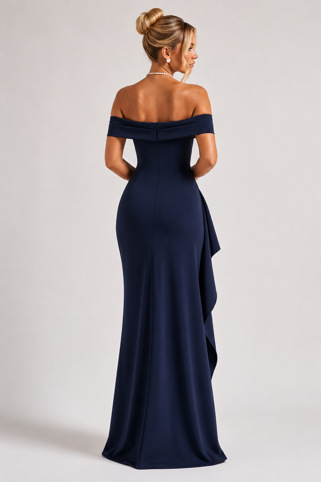 Off-Shoulder Maxikleed "Svenja" – Met Split