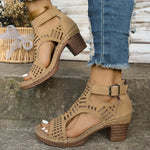Blokhaksandalen "Bettina" – Laseruitsnijding