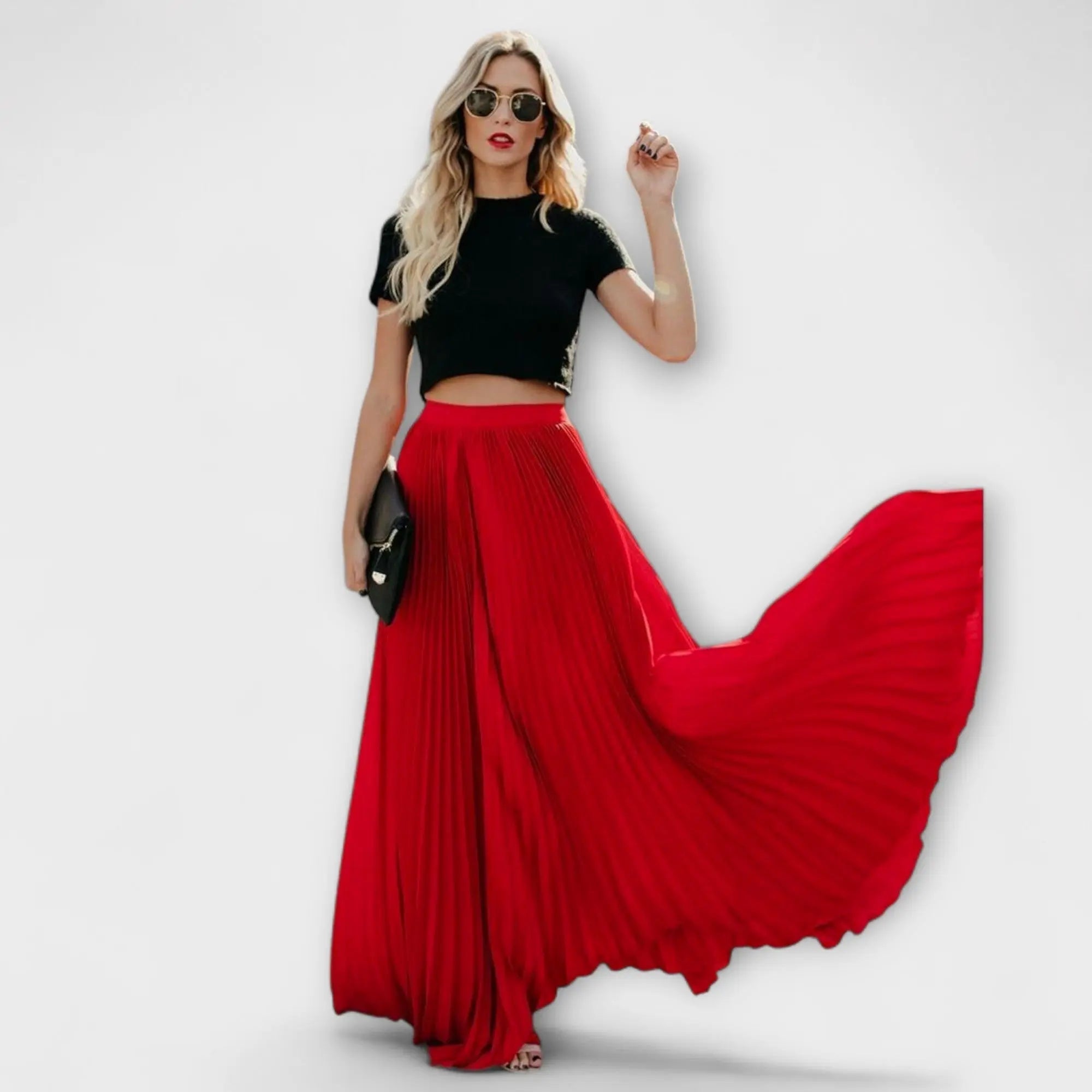 Pantalon long plissé "Anneliese" – Taille haute