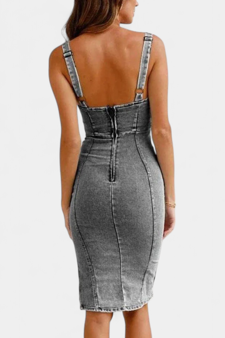 Robe en Jean "Henriette" – Zip & Fente