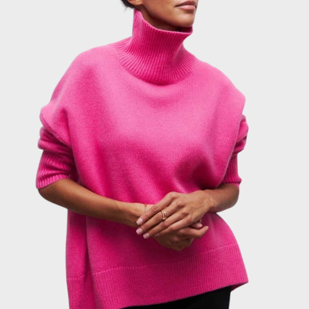 Pull "Katrin" – Oversize à Col Montant