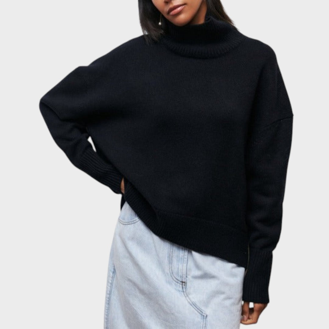 Pull "Katrin" – Oversize à Col Montant