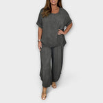 Ensemble deux pièces "Maria" – Blouse & pantalon long