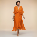 Robe en Mousseline "Irene" – Col en V