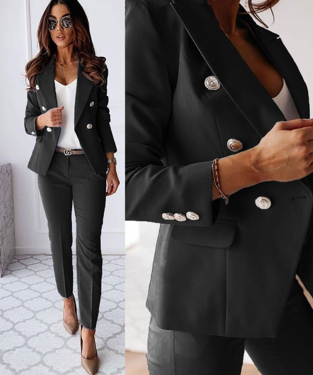 Tailleur "Maria" – Double boutonnage