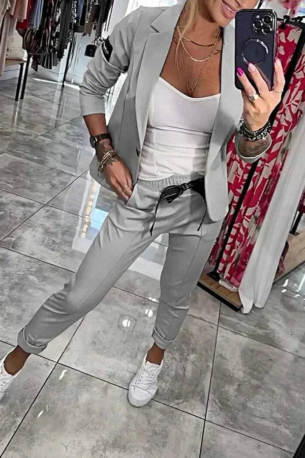 Ensemble "Adriana" – Blazer souple & pantalon