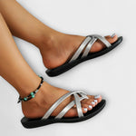 Sandalen "Eva" – Kleurrijk met Kant