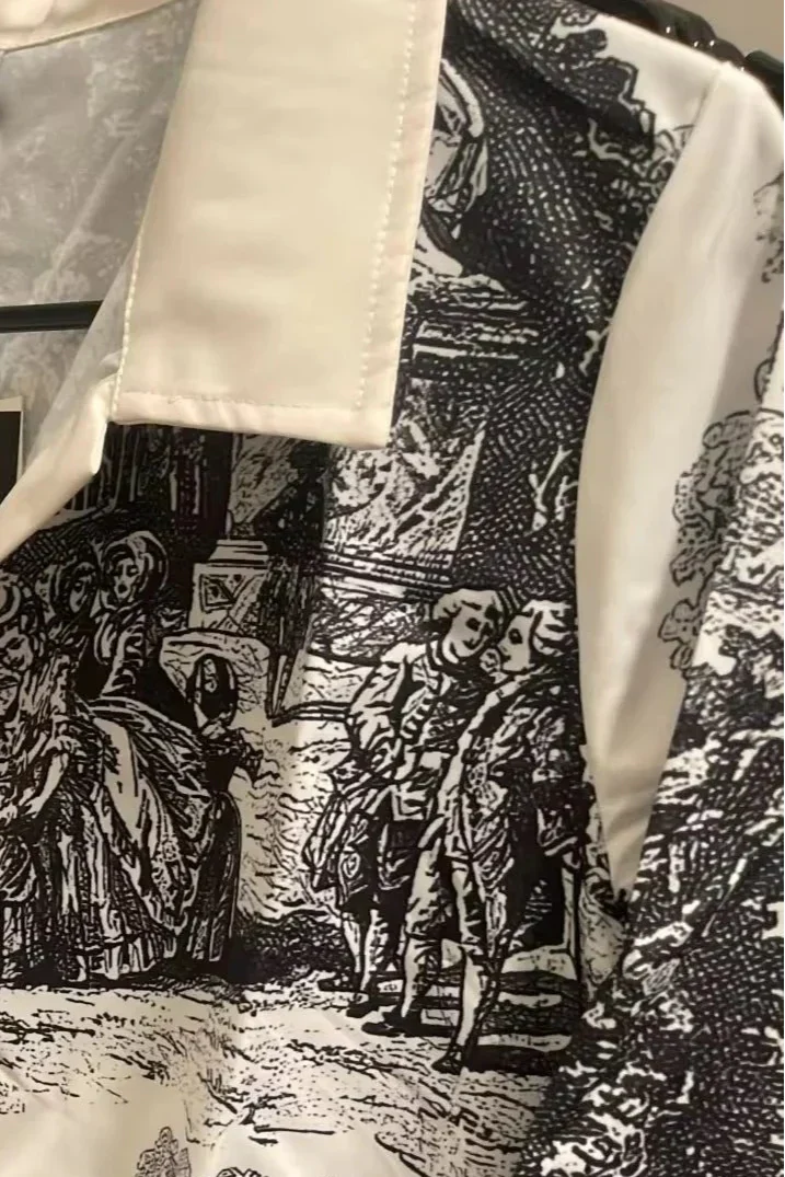 Kleed "Wilma" – Toile de Jouy Landschapsprint