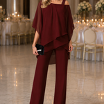 Ensemble "Bianca" – Épaules dénudées & pantalon long