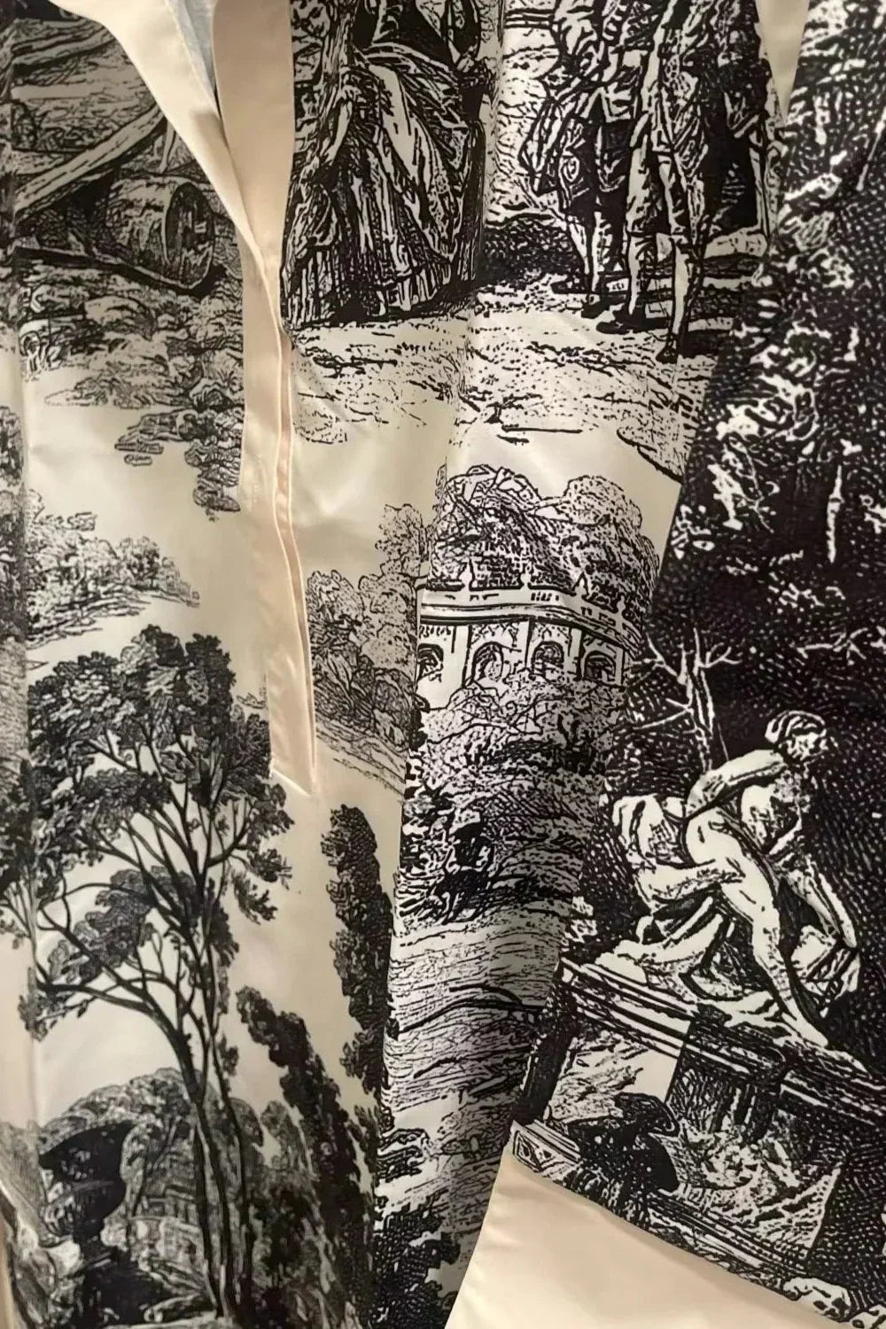 Kleed "Wilma" – Toile de Jouy Landschapsprint