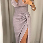 Off-Shoulder Kleed "Henriette" – Chic met Split