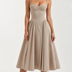 Robe midi "Martha" – Corsage structuré