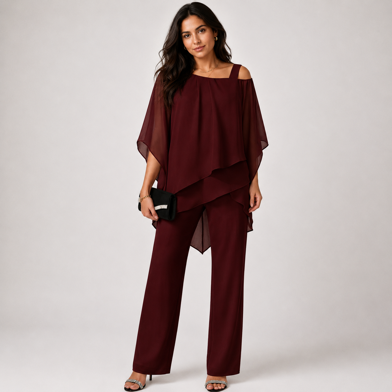 Avondset "Carolina" – Off-Shoulder Top & Broek