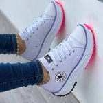 Sneakers "Pia" – Plateau met Sterpatch