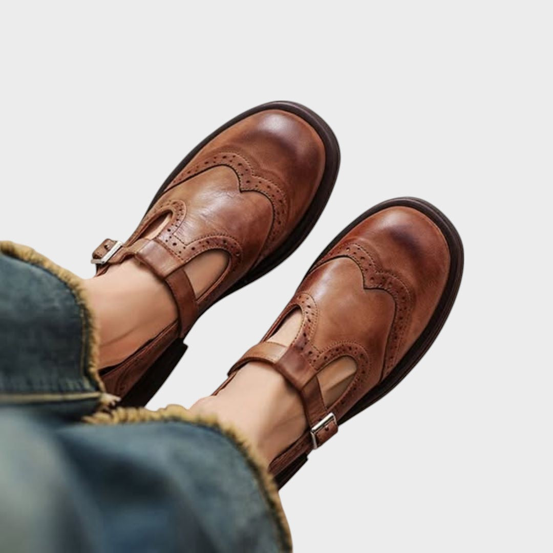 Chaussures en cuir "Hanna" – À bride