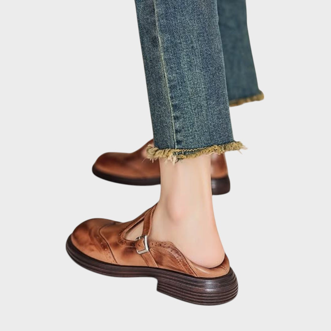Chaussures en cuir "Hanna" – À bride