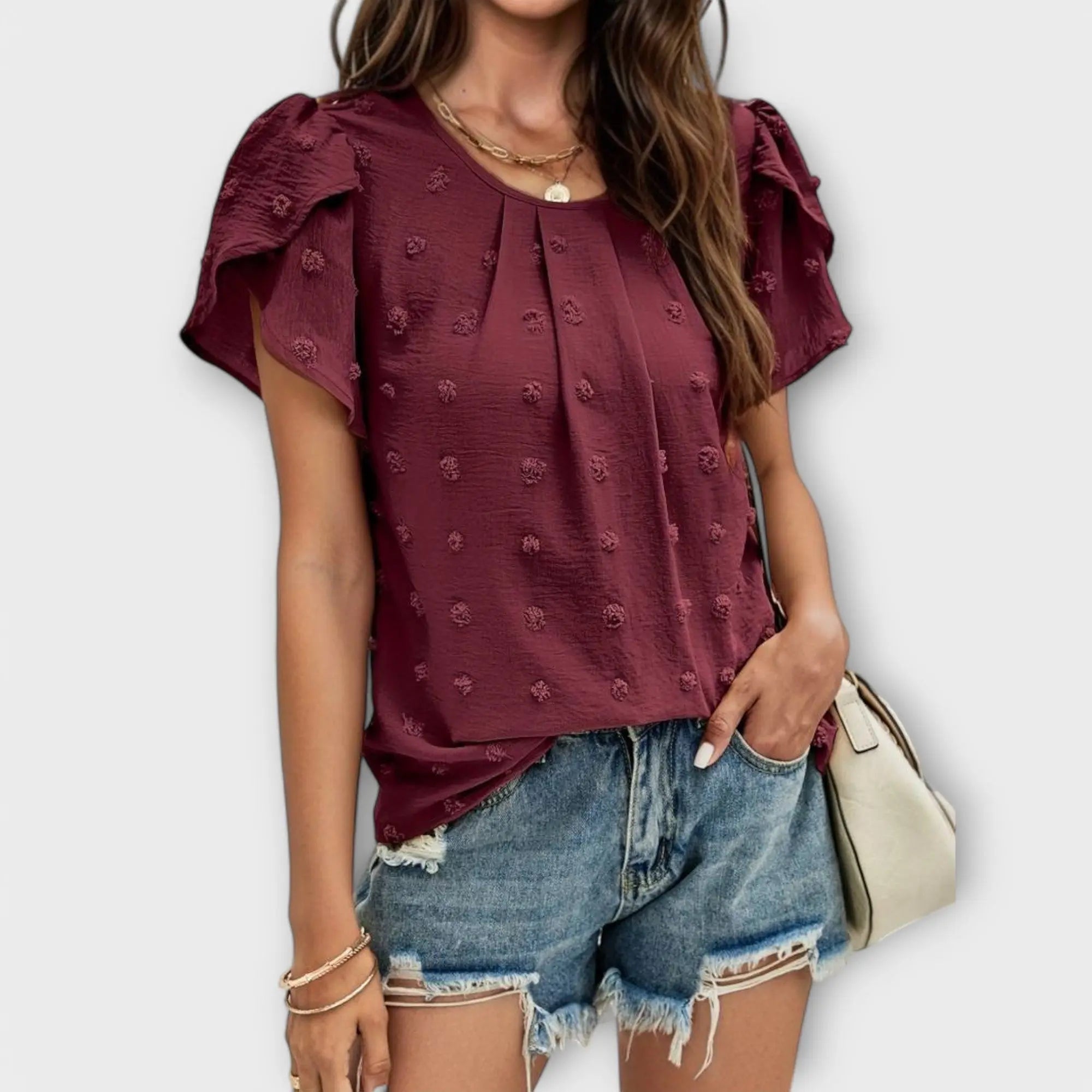 Blouse "Laura" – Plumetis Stippen