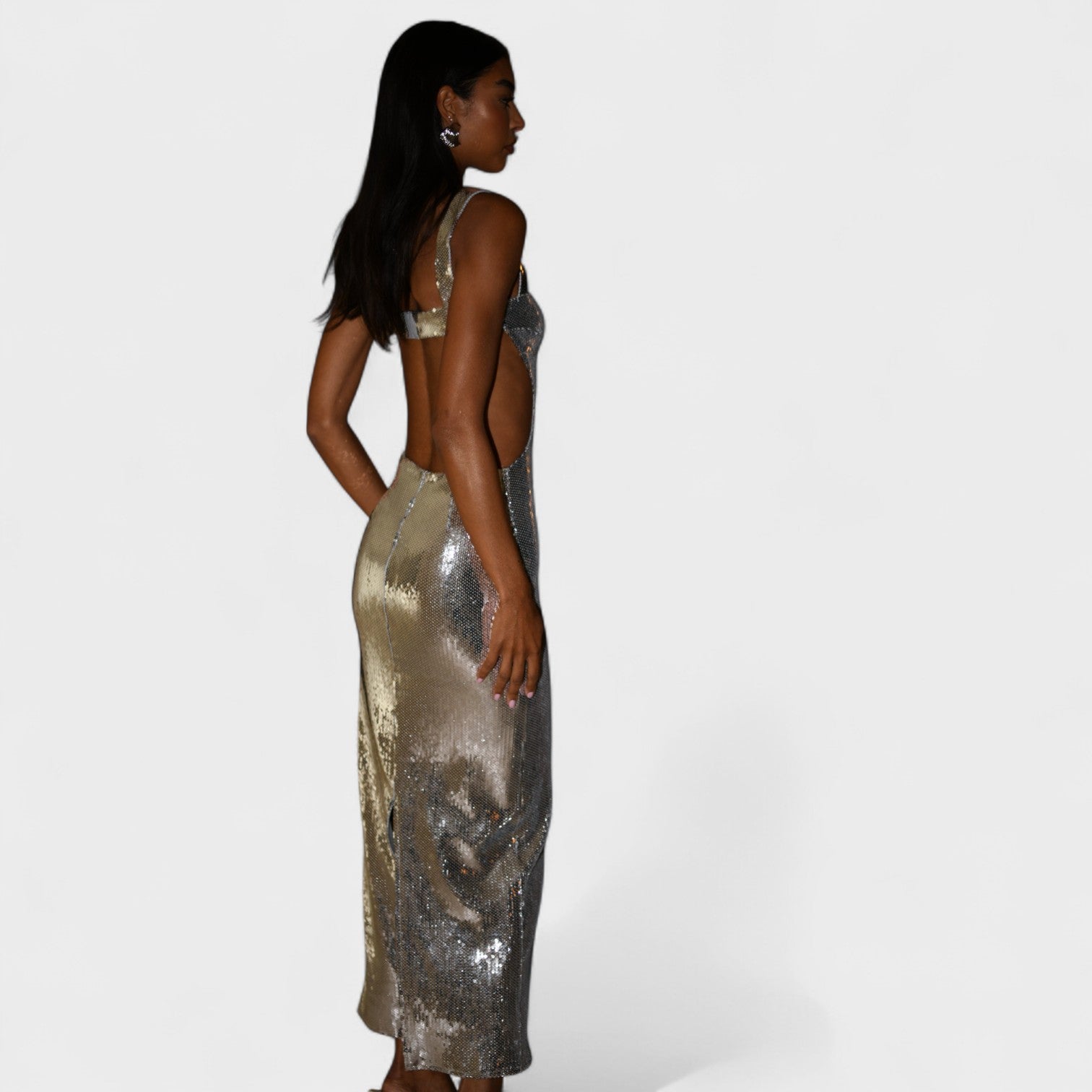 Pailletten Avondkleed "Sparkle Silver" – Zilver
