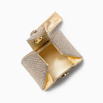 Handtas "Greta" – Strass in Zilver & Goud