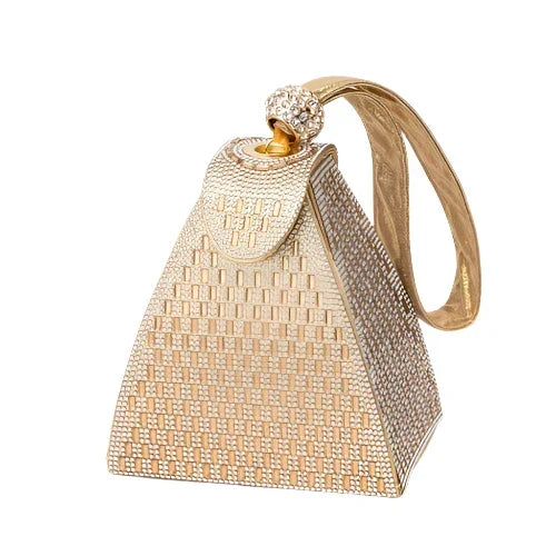 Handtas "Greta" – Strass in Zilver & Goud